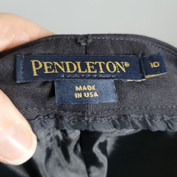 Pendleton Womens Black Wool Dress Pants Academia Business Office Old Money 10 - Picture 6 of 8